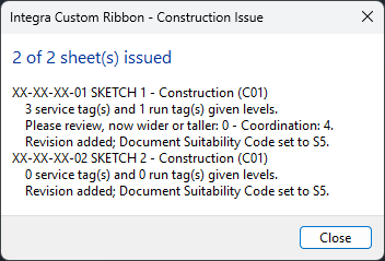 The report after a Construction issue