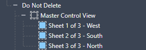 A Master Control View with its dependents