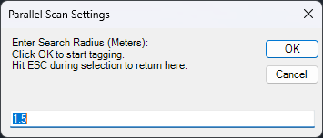 Enter the search radius