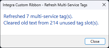 The Refresh Multi-Service Tags report