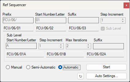 Ref Sequencer in Automatic mode
