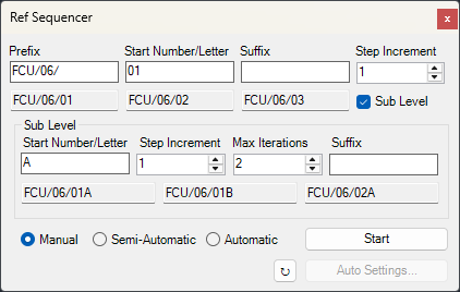Ref Sequencer with a sub level