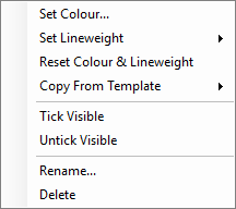 Right-click menu on an additional filter
